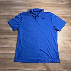 Nike Golf Stripe Athletic Casual Polo Men Large Bin E-105‎